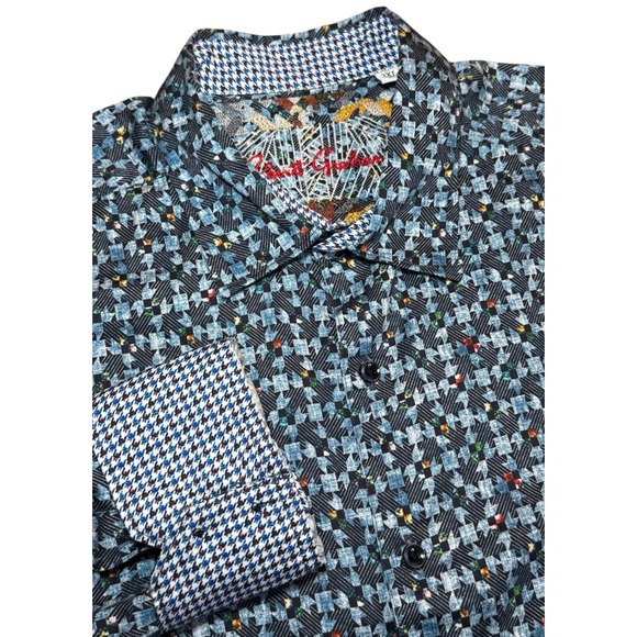 Robert Graham Other - Robert Graham Tailored Fit Shirt Mens 2XL Button Down Houndstooth Flip Cuffs